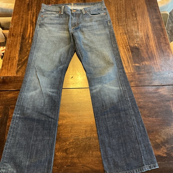 7 For All Mankind Denim - 7 For All Mankind Dark Blue Bootcut Jeans Y2K, Vintage Inspired